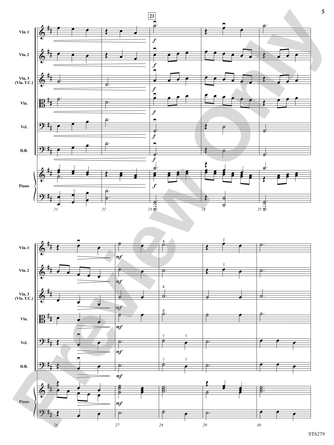 Twilight Reverie: String Orchestra Conductor Score & Parts