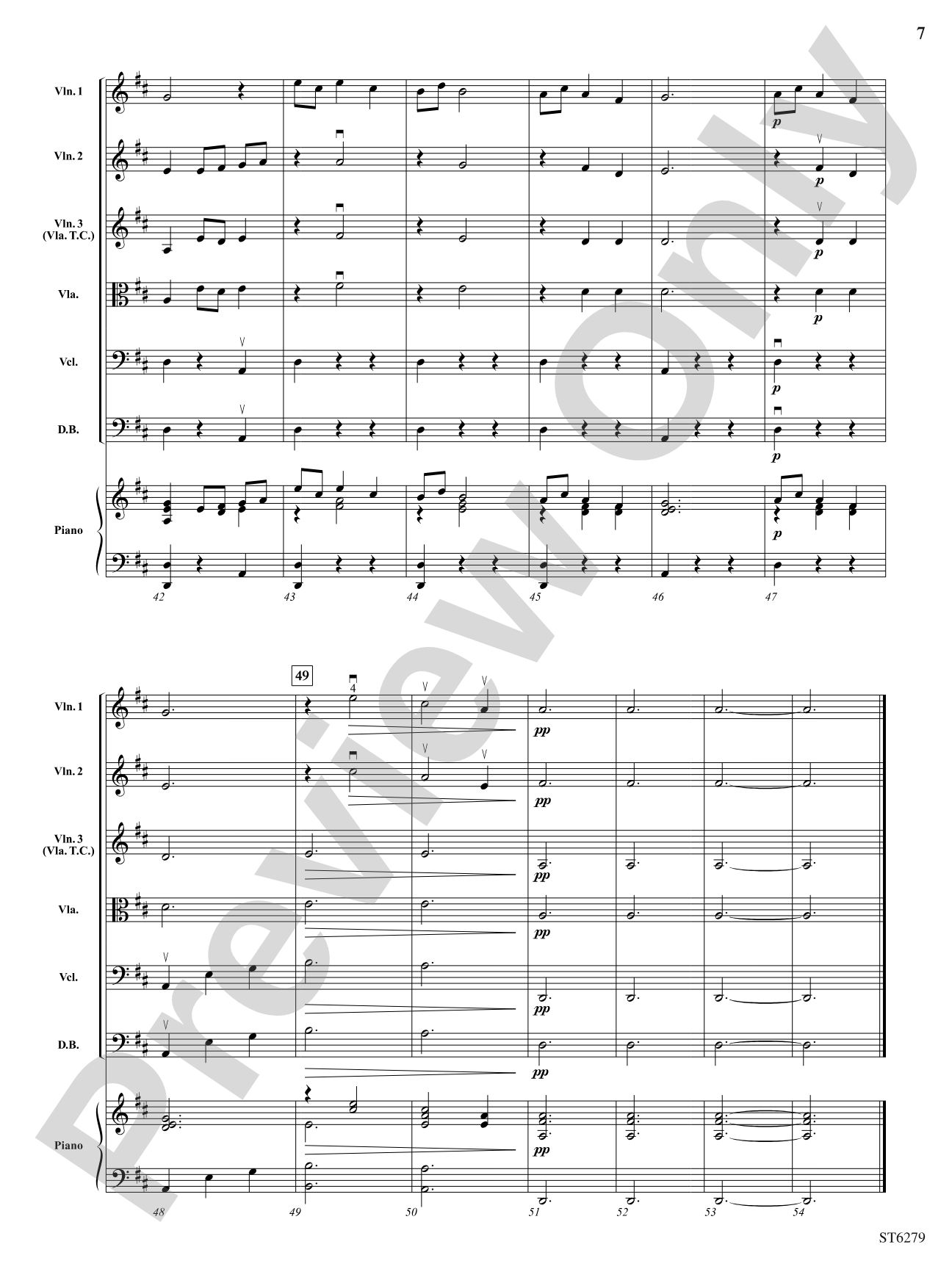 Twilight Reverie: String Orchestra Conductor Score & Parts