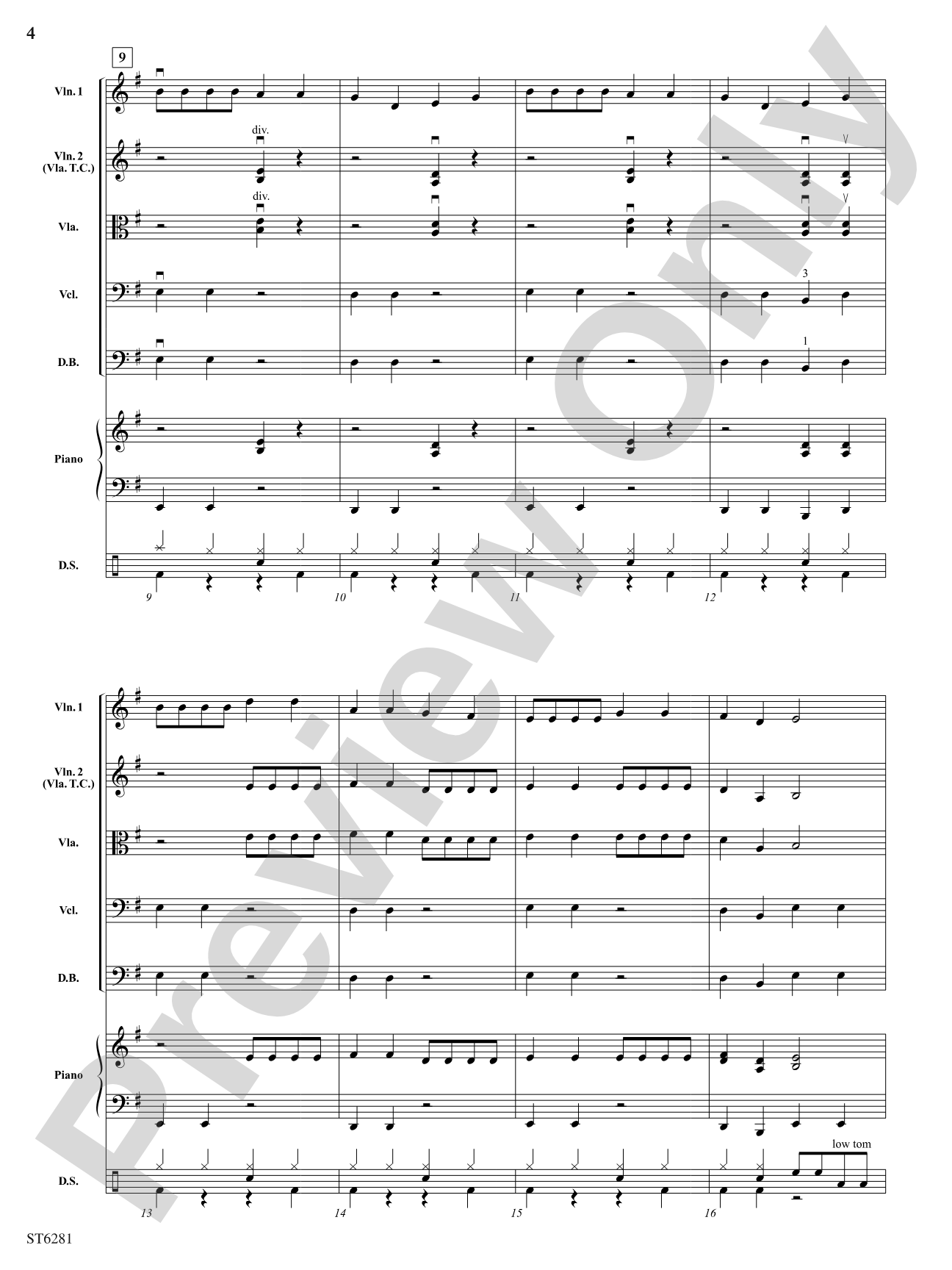 Pepperoni Pizza Rock: String Orchestra Conductor Score & Parts