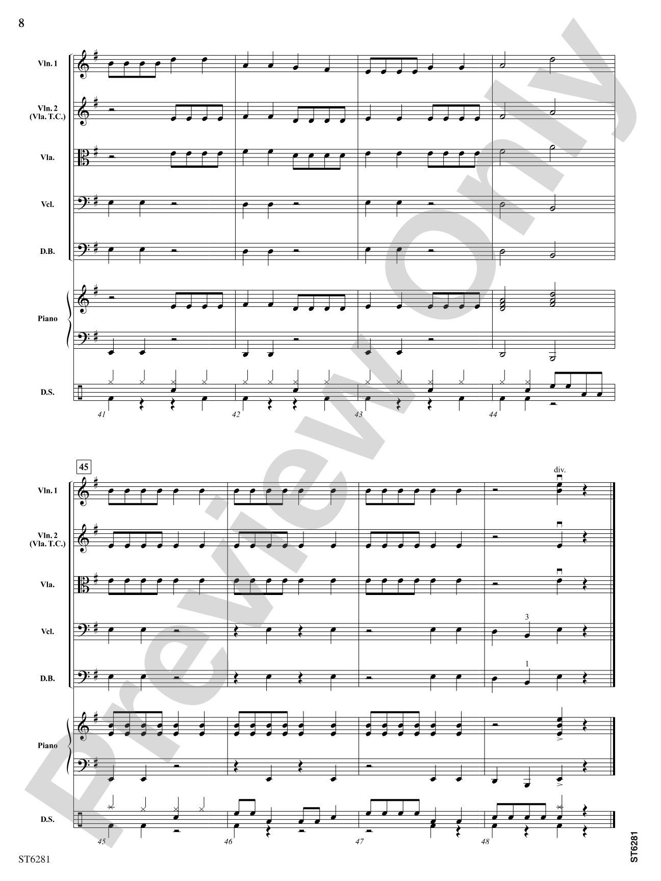 Pepperoni Pizza Rock: String Orchestra Conductor Score & Parts