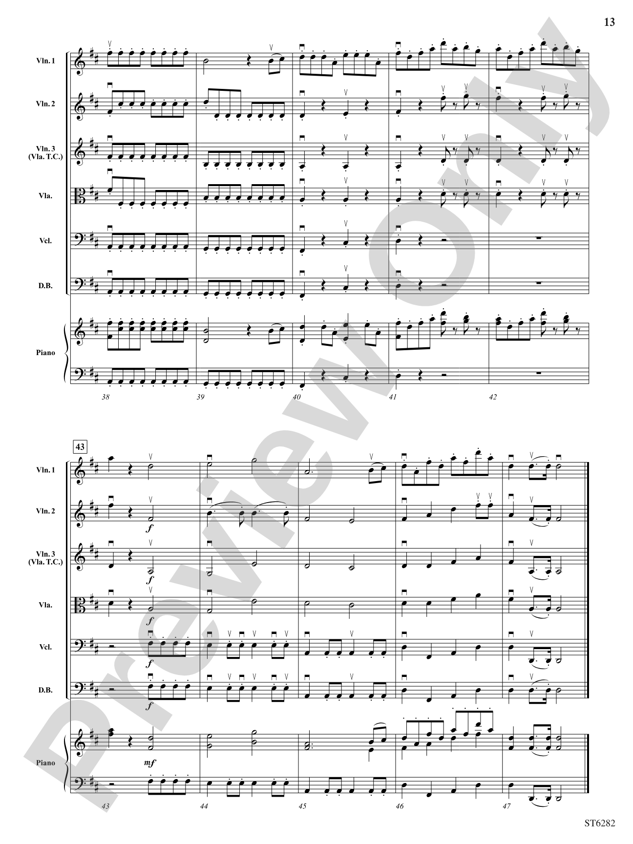 Suite from the Magic Flute: String Orchestra Conductor Score & Parts