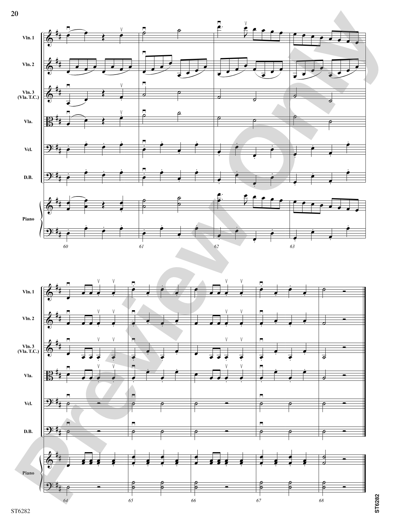 Suite from the Magic Flute: String Orchestra Conductor Score & Parts