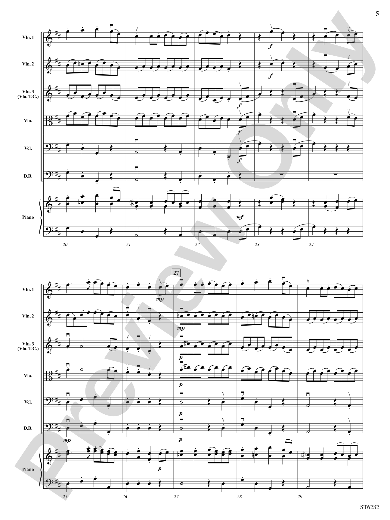 Suite from the Magic Flute: String Orchestra Conductor Score & Parts