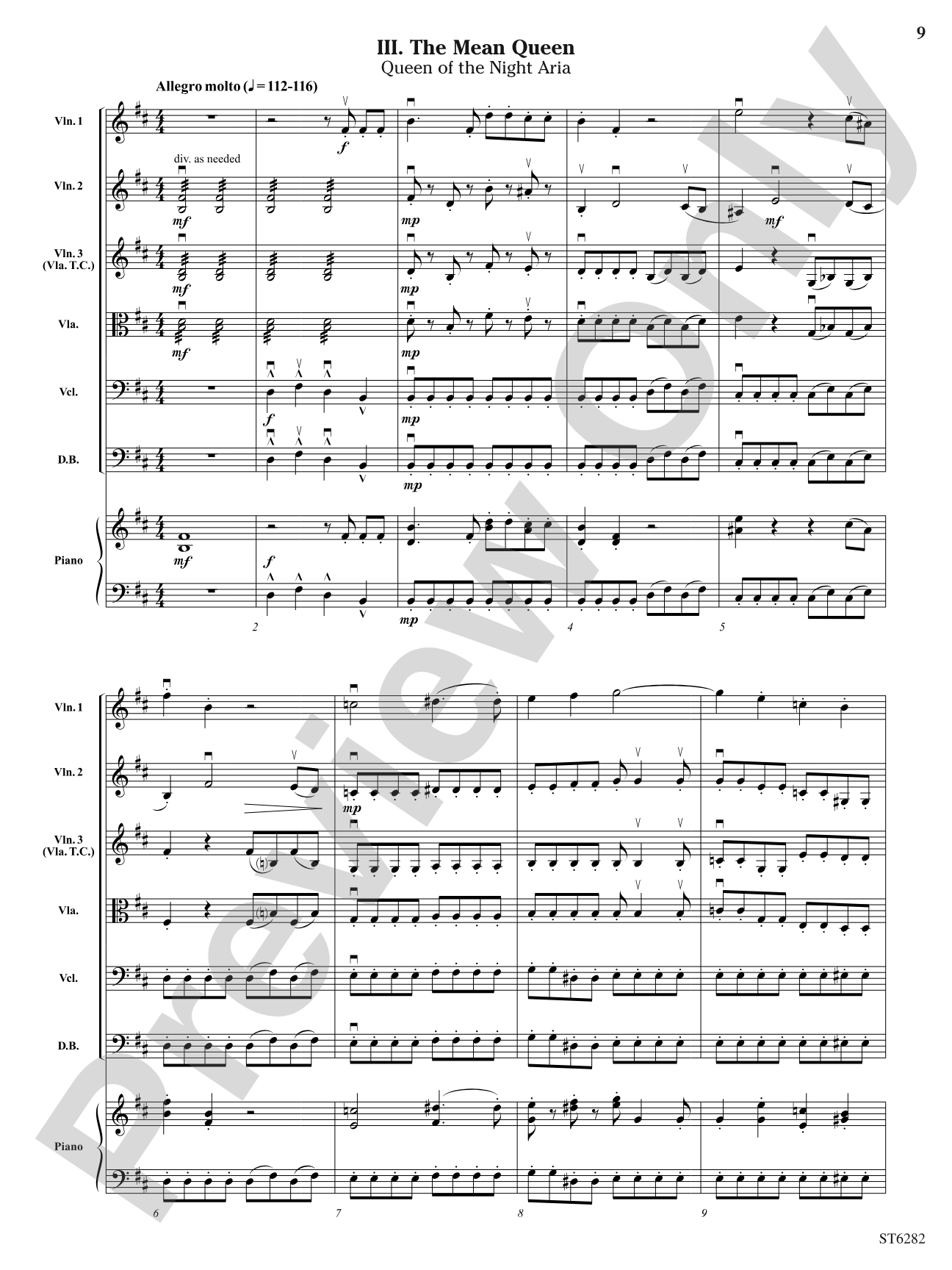 Suite from the Magic Flute: String Orchestra Conductor Score & Parts