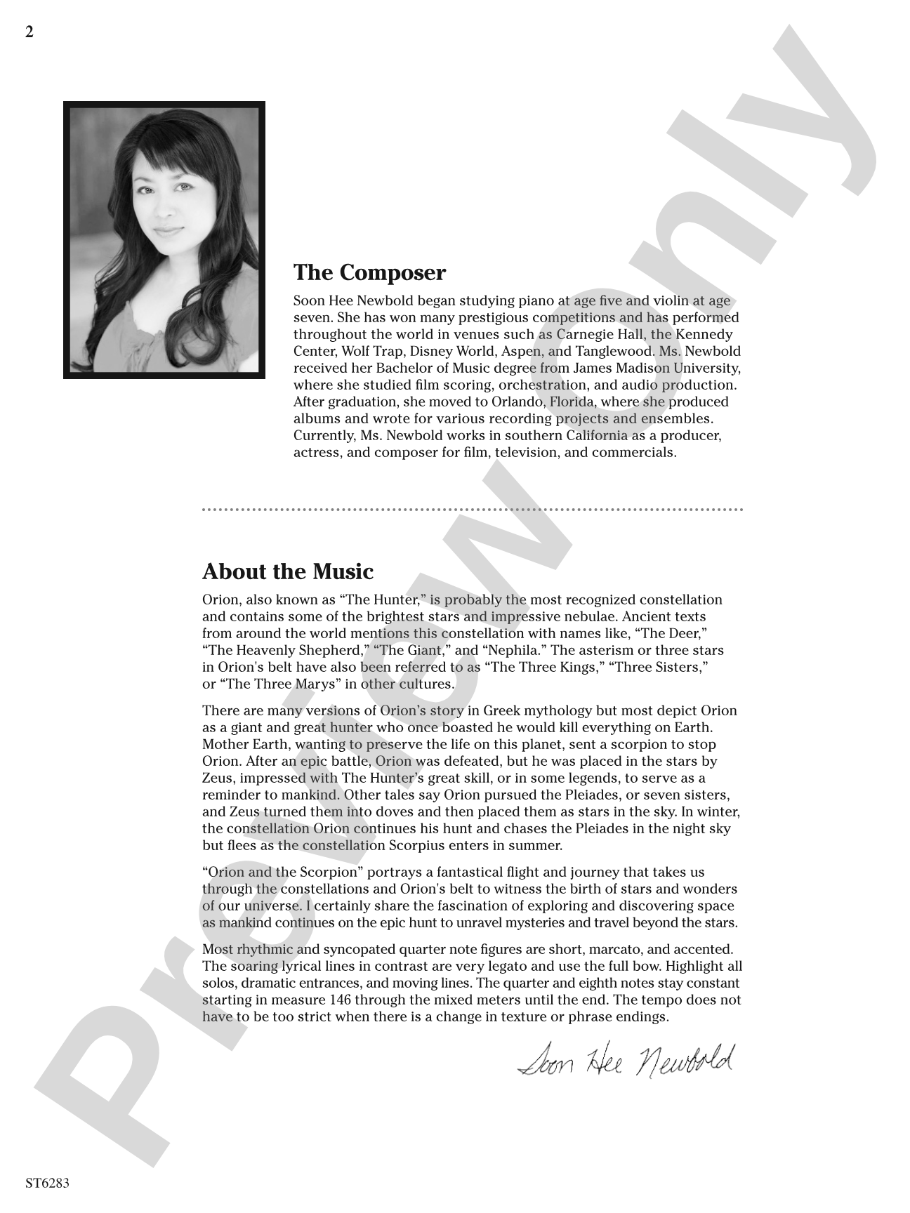 Orion and the Scorpion: String Orchestra Conductor Score & Parts