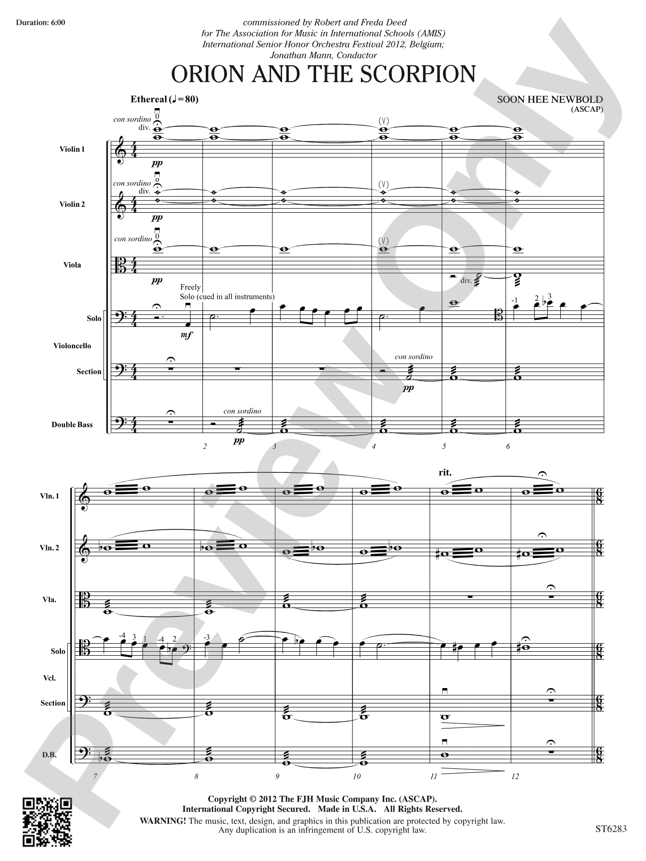 Orion and the Scorpion: String Orchestra Conductor Score & Parts