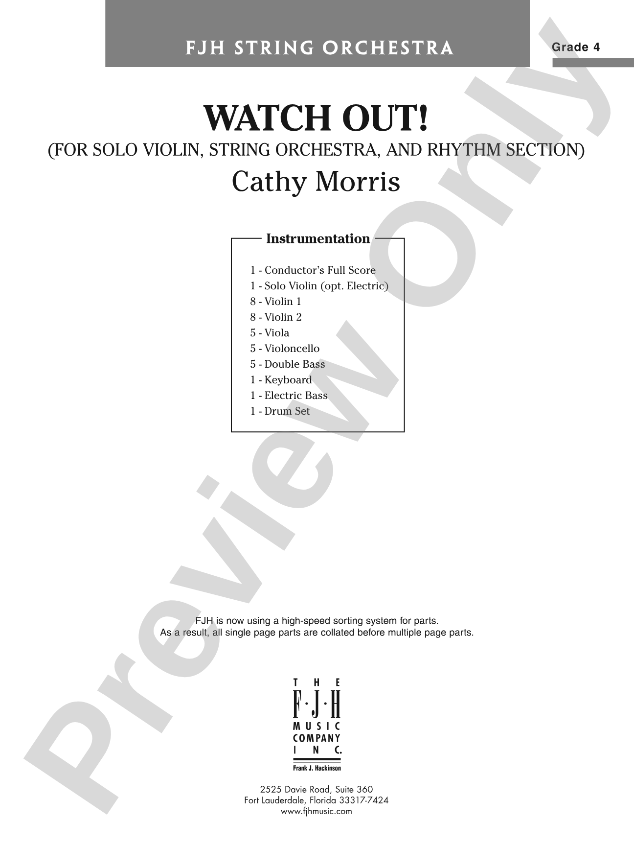 Watch Out!: String Orchestra Conductor Score & Parts