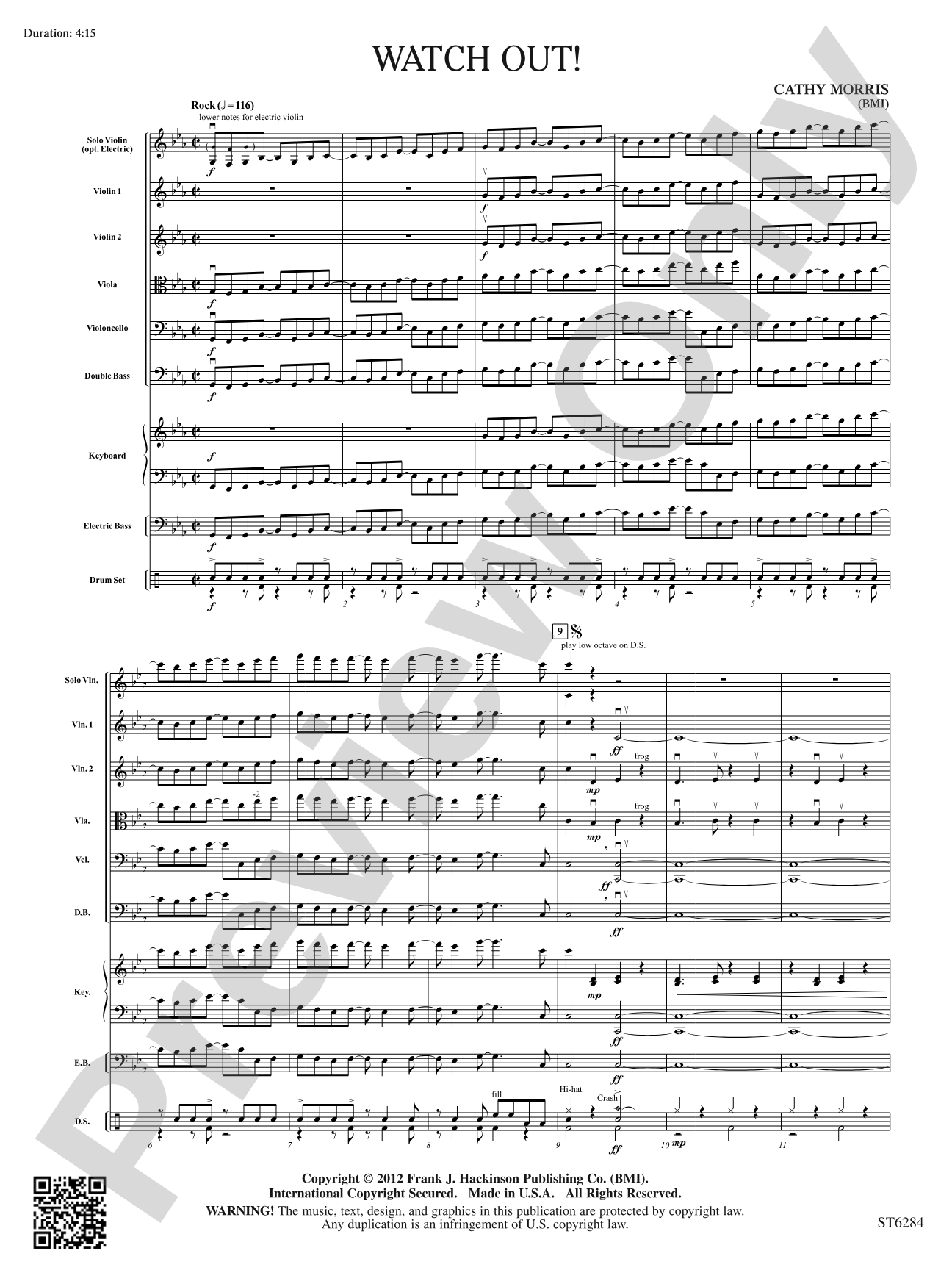 Watch Out!: String Orchestra Conductor Score & Parts