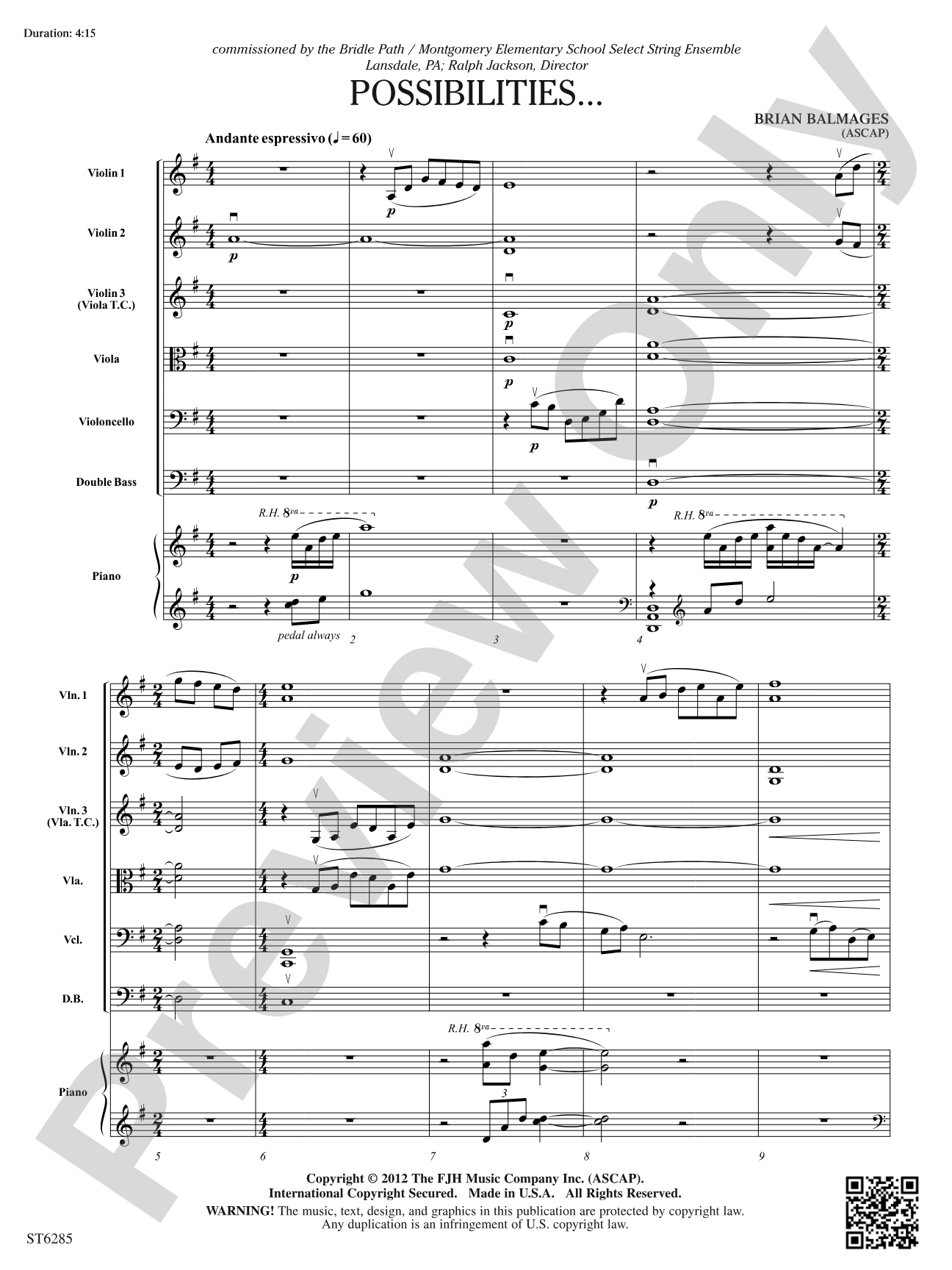 Possibilities...: String Orchestra Conductor Score & Parts