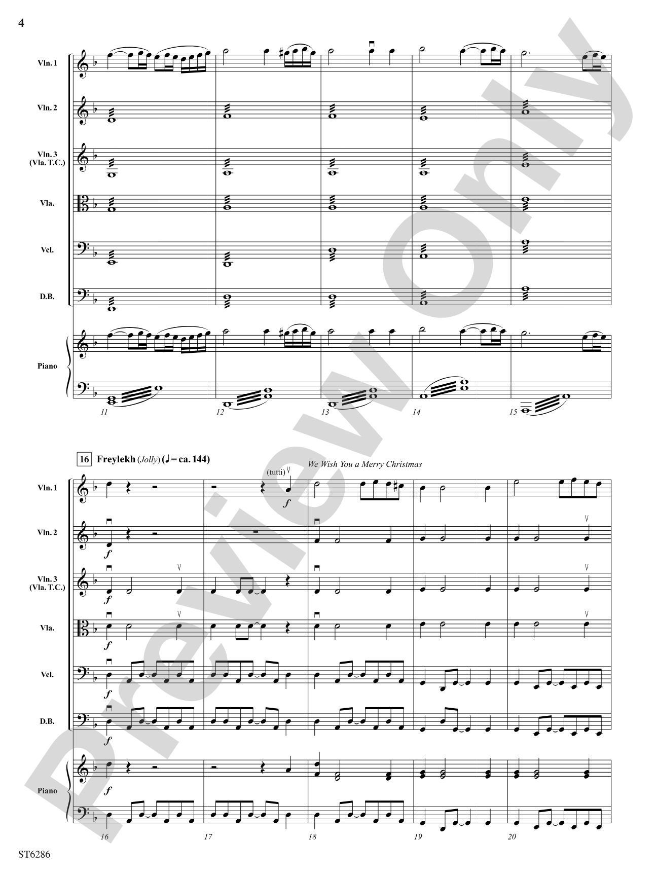 We Wish You a Klezmer Christmas: Score