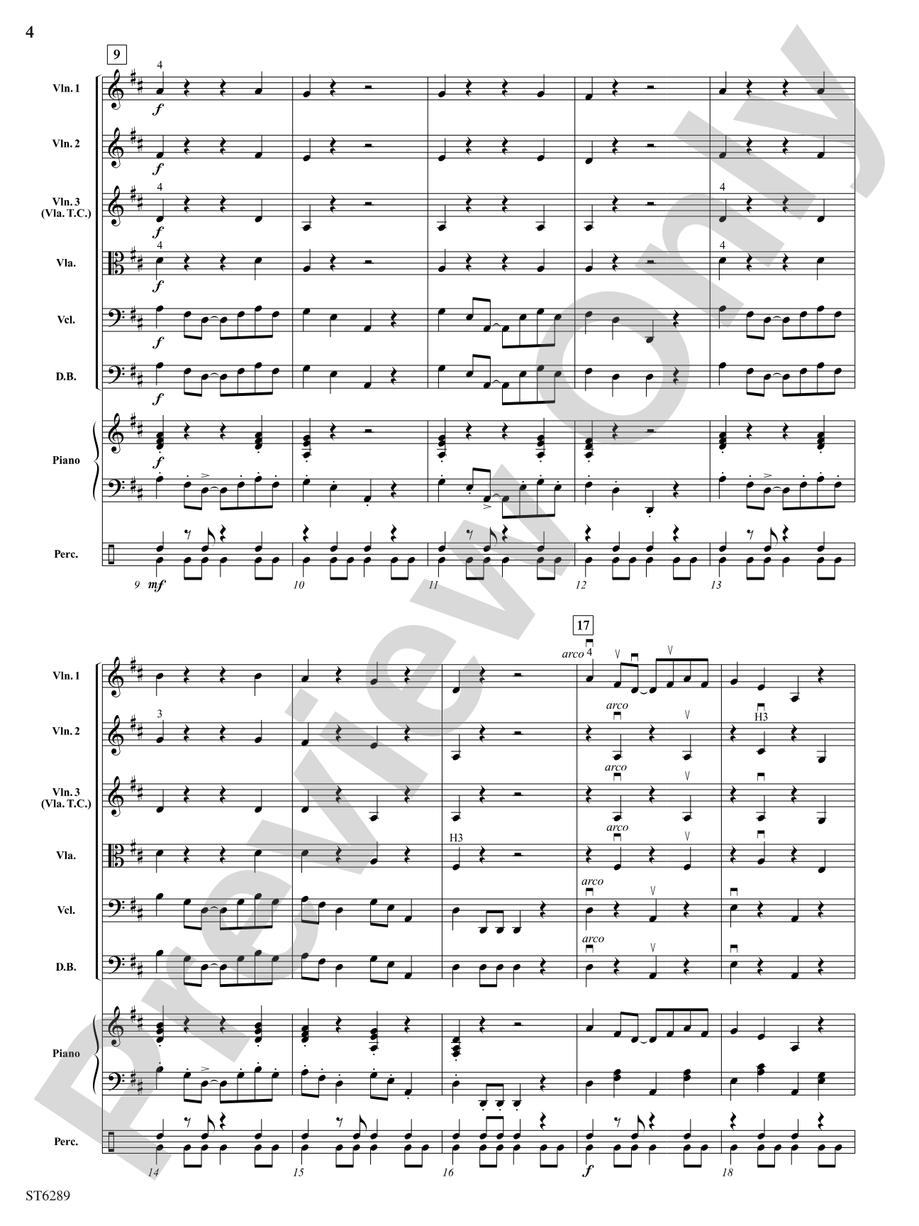 Calypso Sea: String Orchestra Conductor Score & Parts