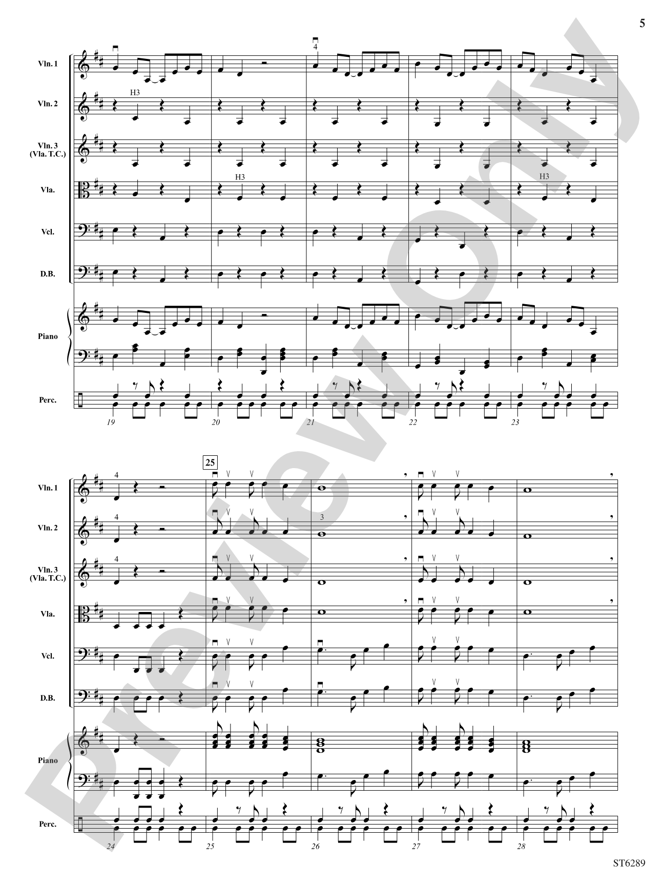 Calypso Sea: String Orchestra Conductor Score & Parts