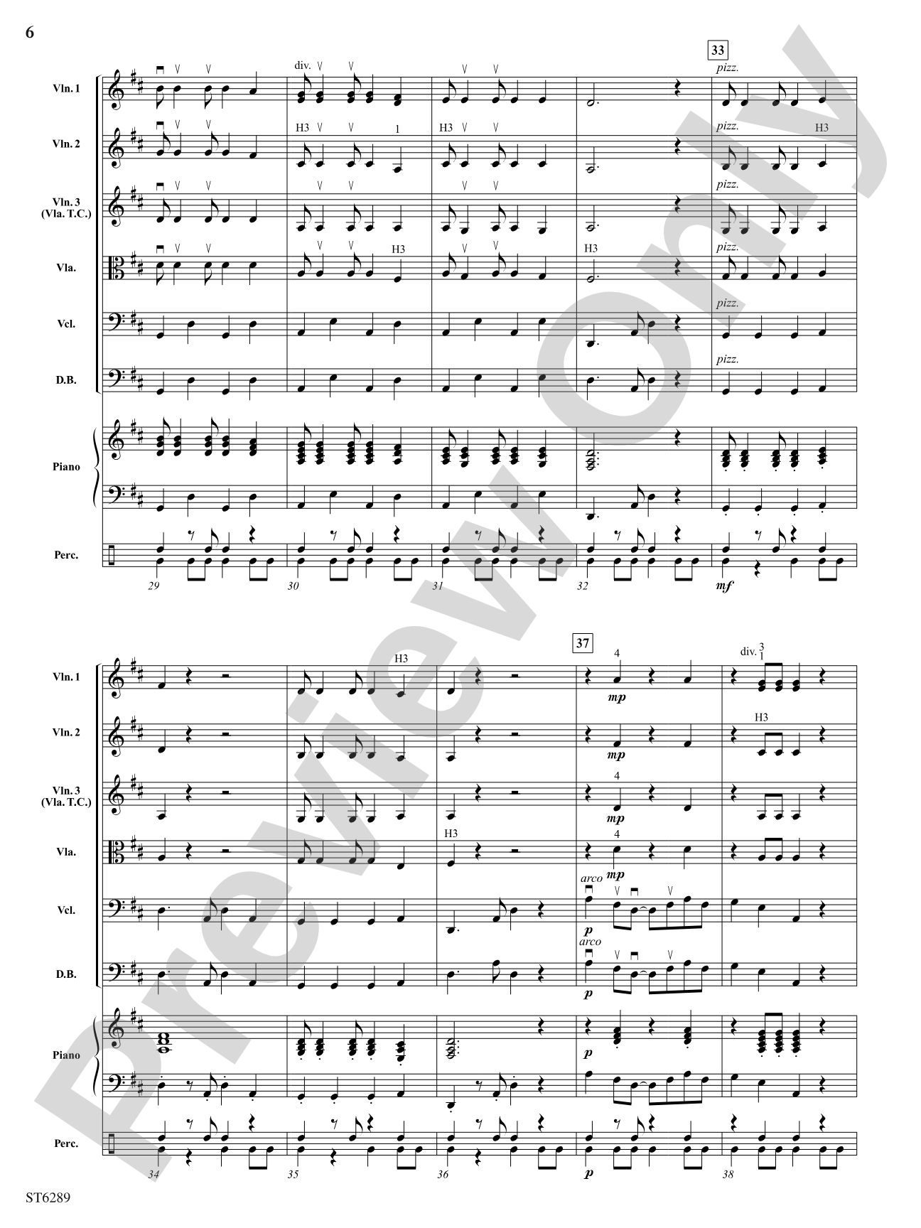 Calypso Sea: String Orchestra Conductor Score & Parts