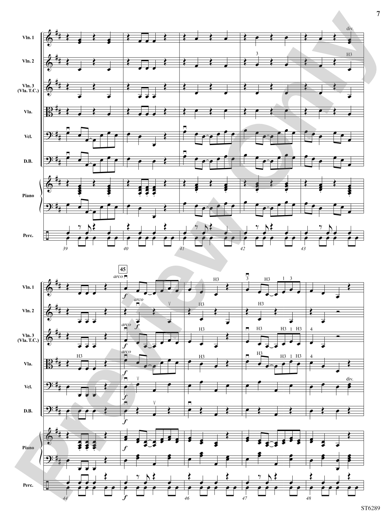 Calypso Sea: String Orchestra Conductor Score & Parts
