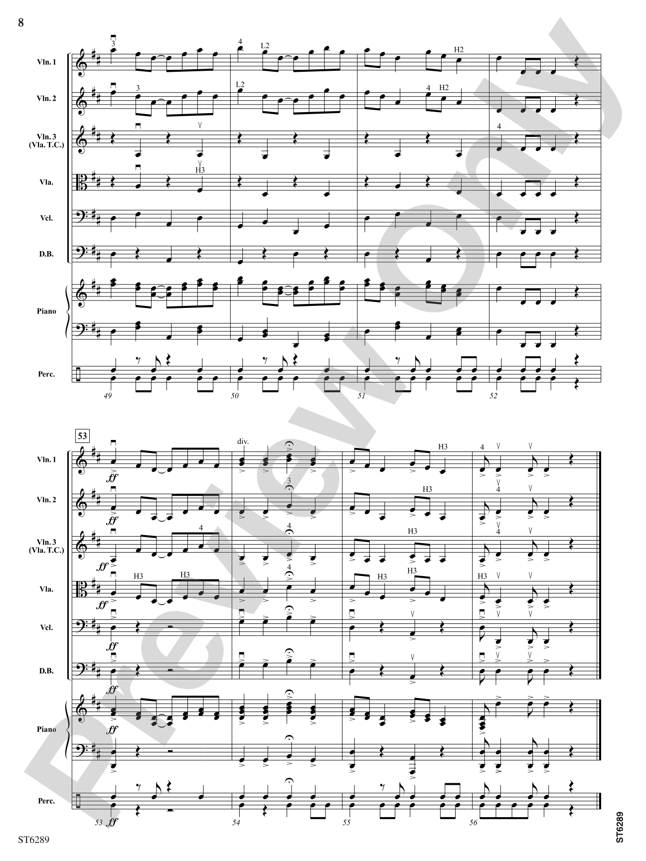 Calypso Sea: String Orchestra Conductor Score & Parts