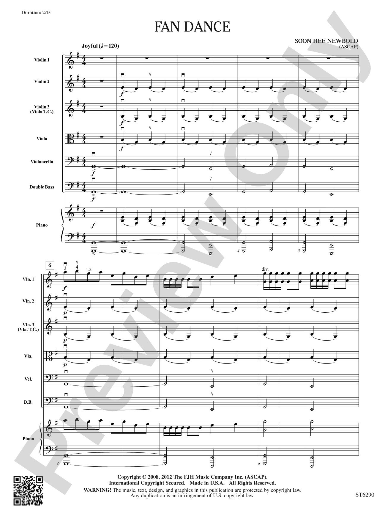 Fan Dance: String Orchestra Conductor Score & Parts