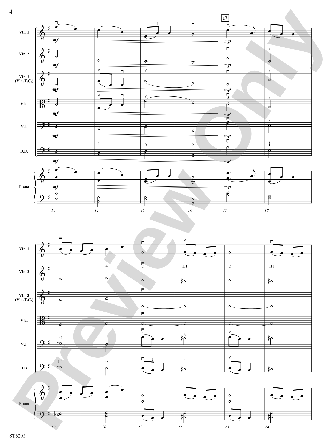 To A Wild Rose: String Orchestra Conductor Score & Parts