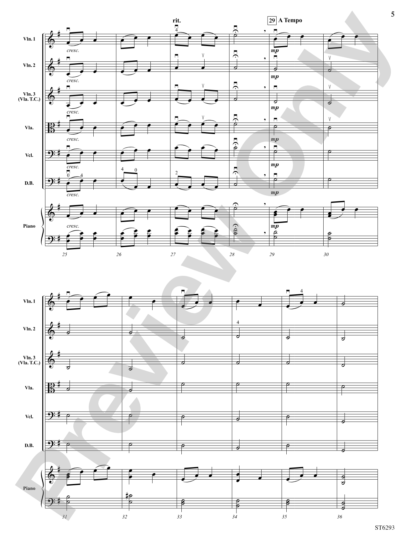 To A Wild Rose: String Orchestra Conductor Score & Parts