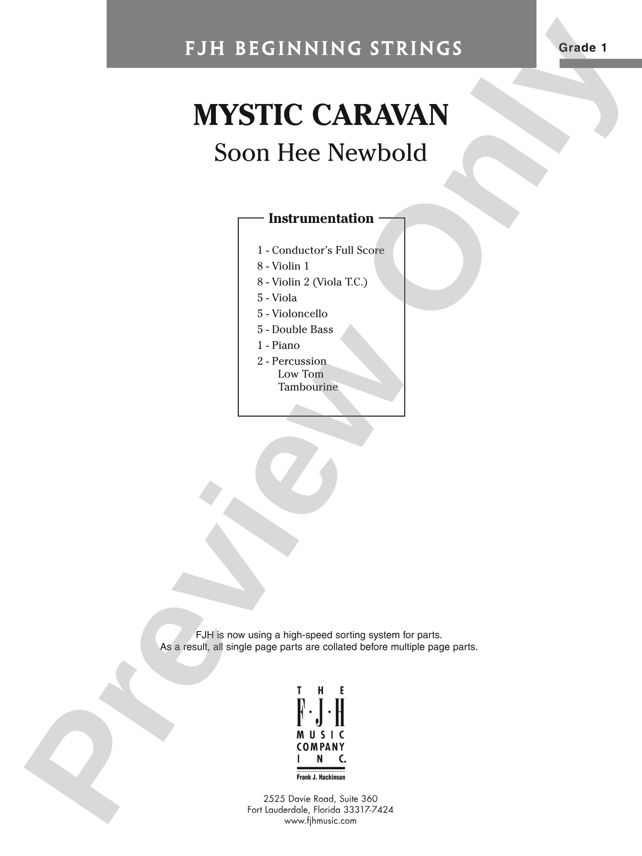 Mystic Caravan: String Orchestra Conductor Score & Parts
