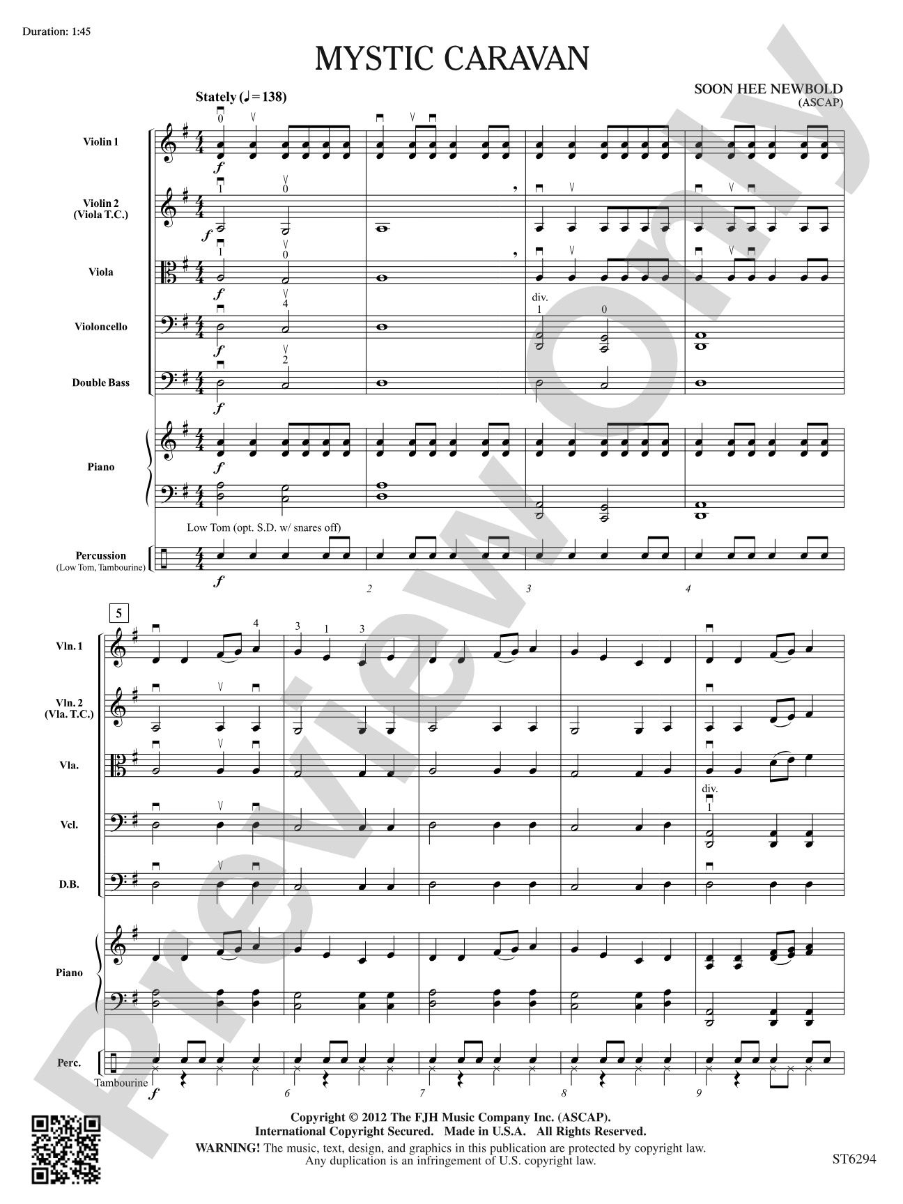 Mystic Caravan: String Orchestra Conductor Score & Parts