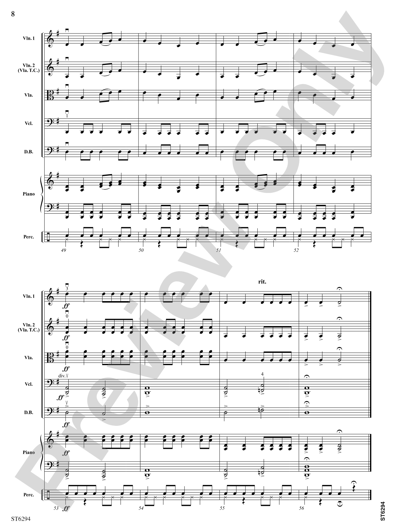 Mystic Caravan: String Orchestra Conductor Score & Parts
