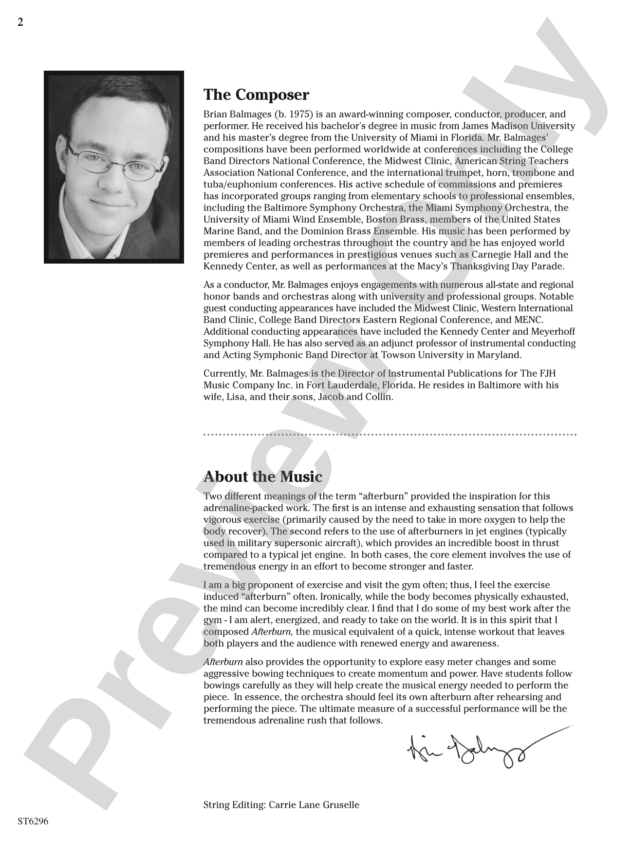 Afterburn: String Orchestra Conductor Score & Parts