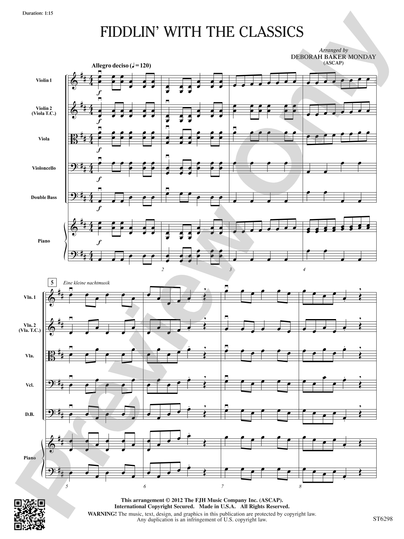 Fiddlin' with the Classics: String Orchestra Conductor Score & Parts