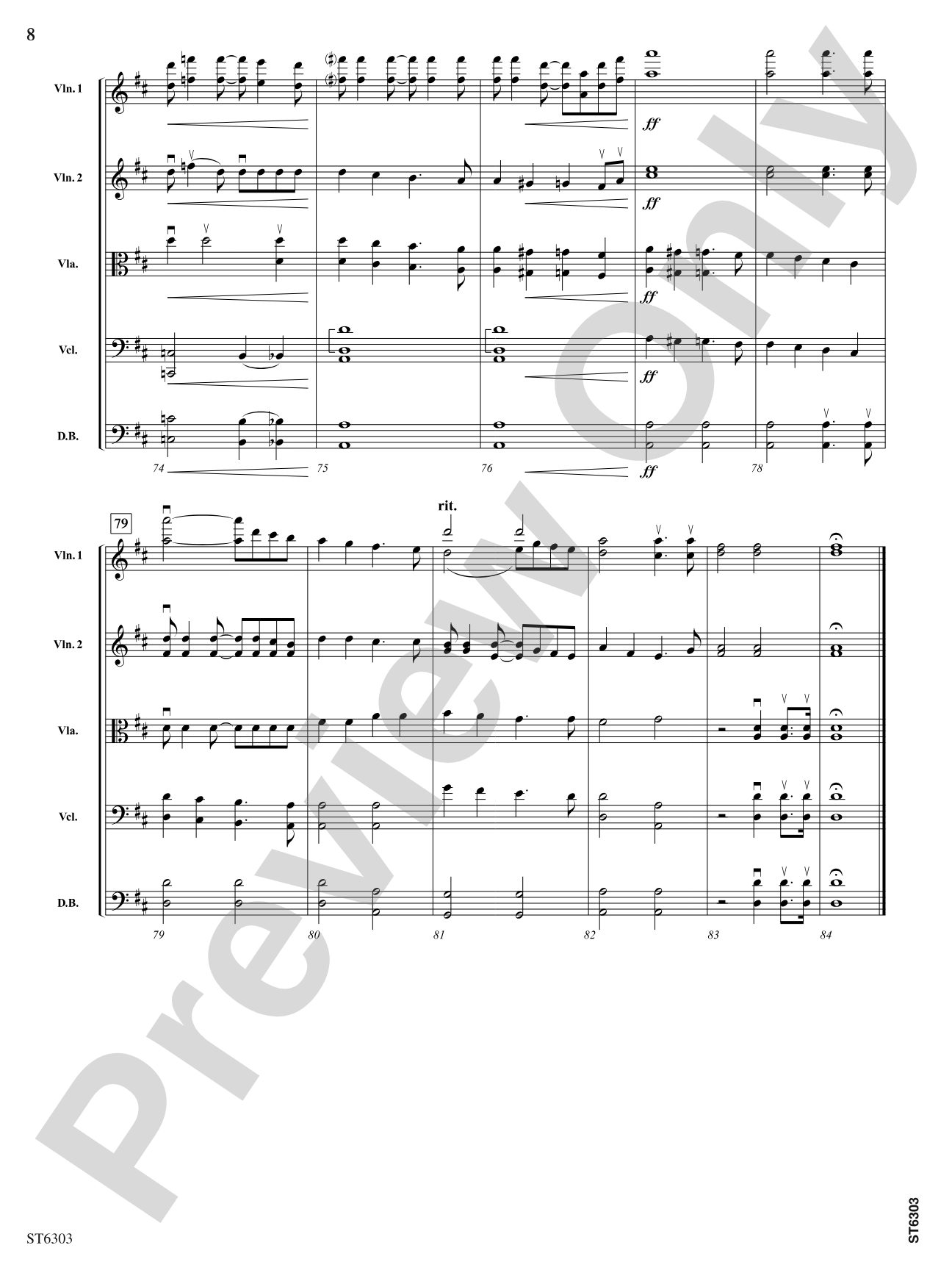 Elsa's Procession to the Cathedral: String Orchestra Conductor Score & Parts