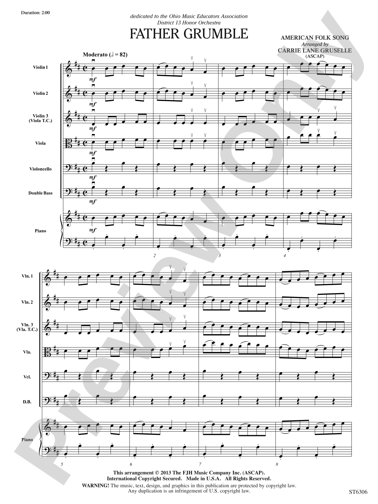 Father Grumble: String Orchestra Conductor Score & Parts