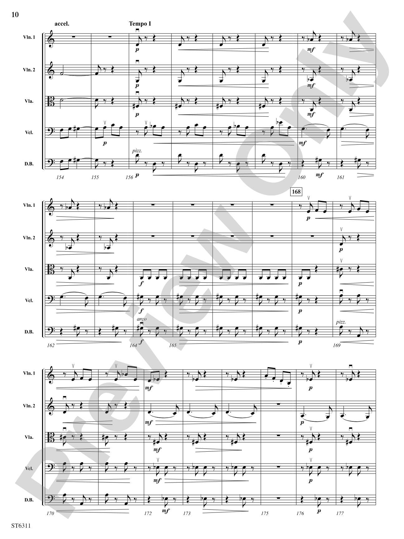 Allegro Barbaro: String Orchestra Conductor Score & Parts