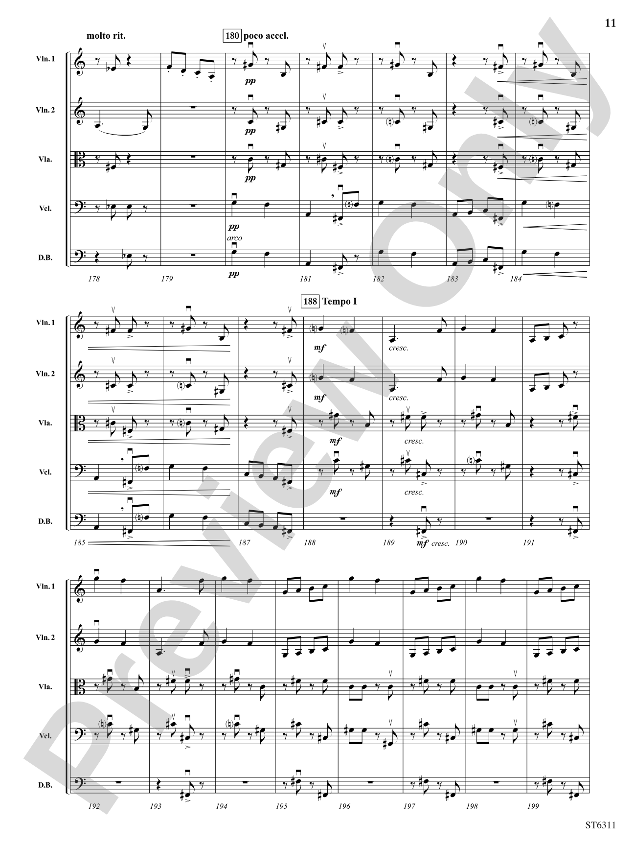 Allegro Barbaro: String Orchestra Conductor Score & Parts