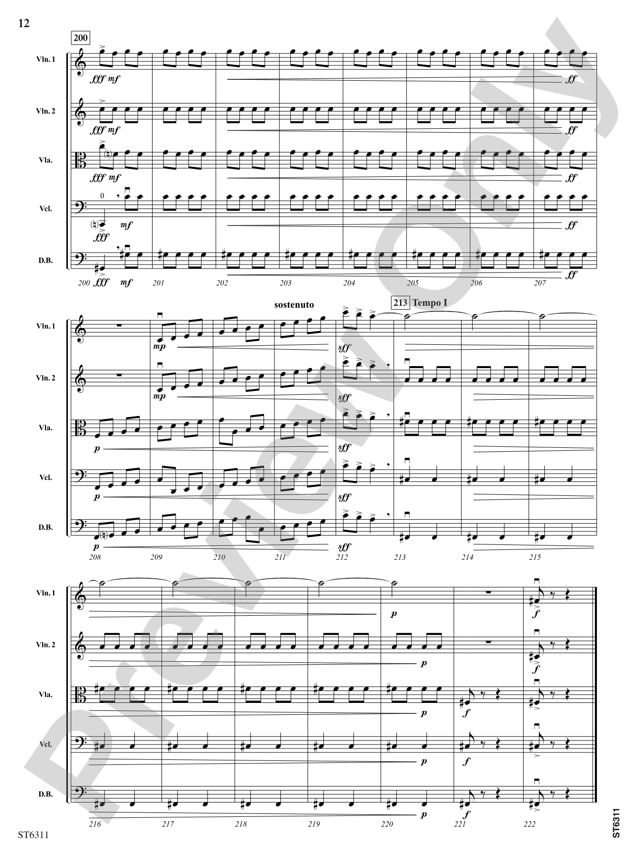Allegro Barbaro: String Orchestra Conductor Score & Parts