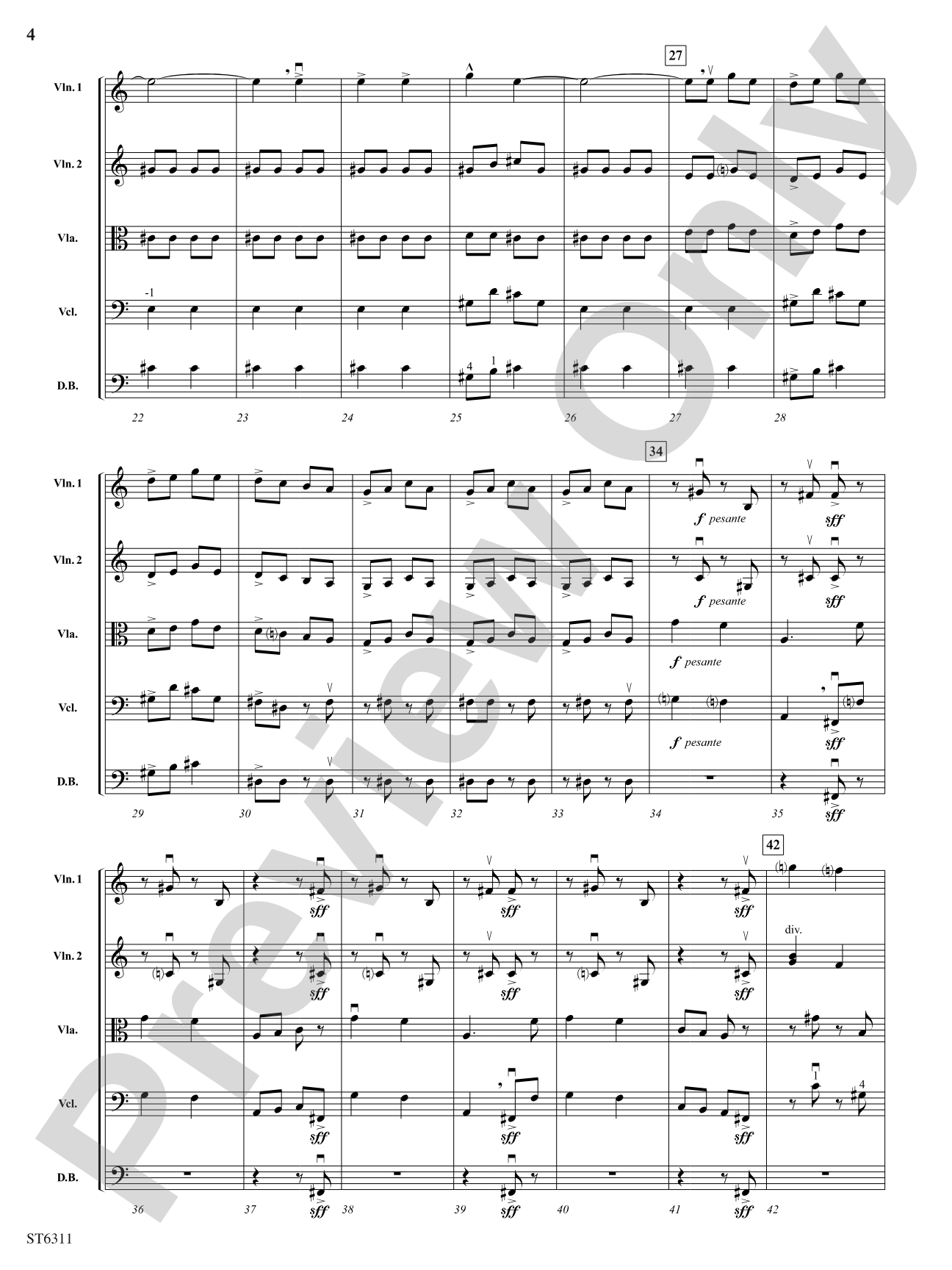 Allegro Barbaro: String Orchestra Conductor Score & Parts