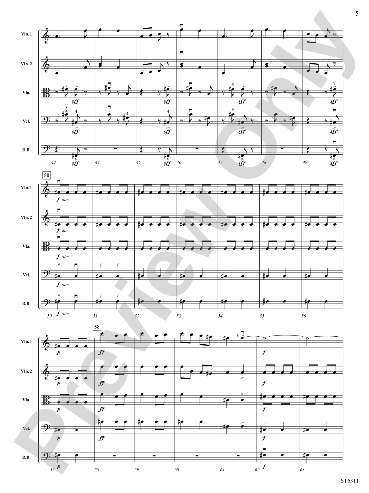 Allegro Barbaro: String Orchestra Conductor Score & Parts