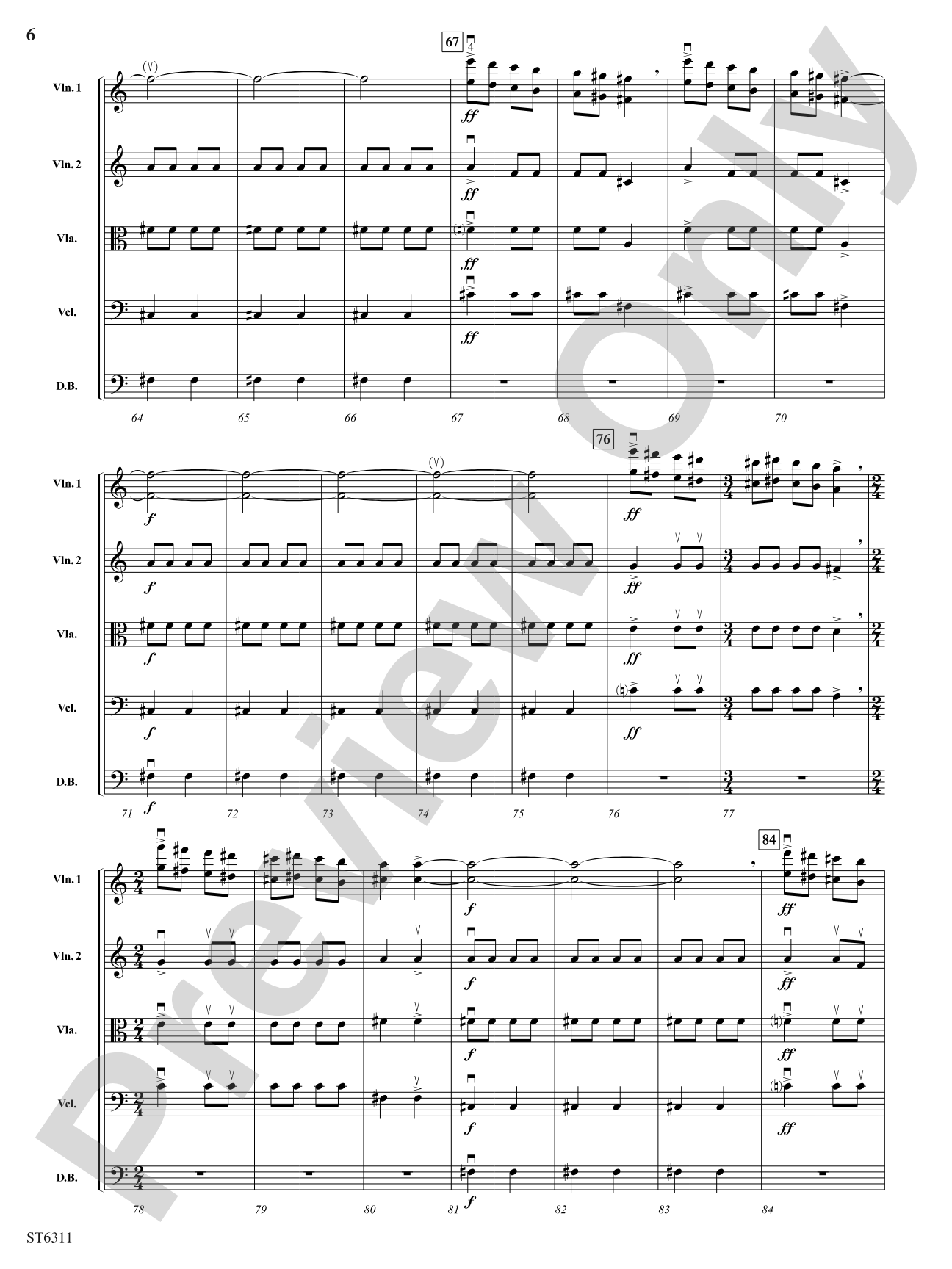 Allegro Barbaro: String Orchestra Conductor Score & Parts