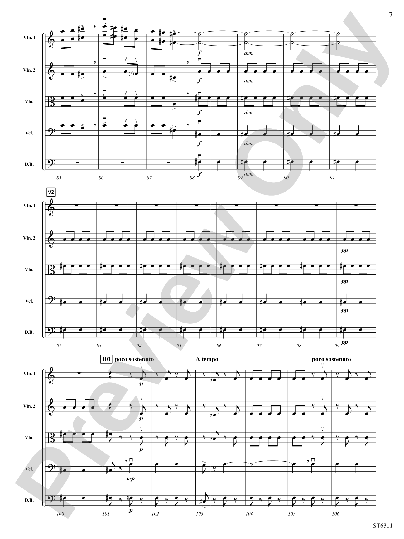 Allegro Barbaro: String Orchestra Conductor Score & Parts