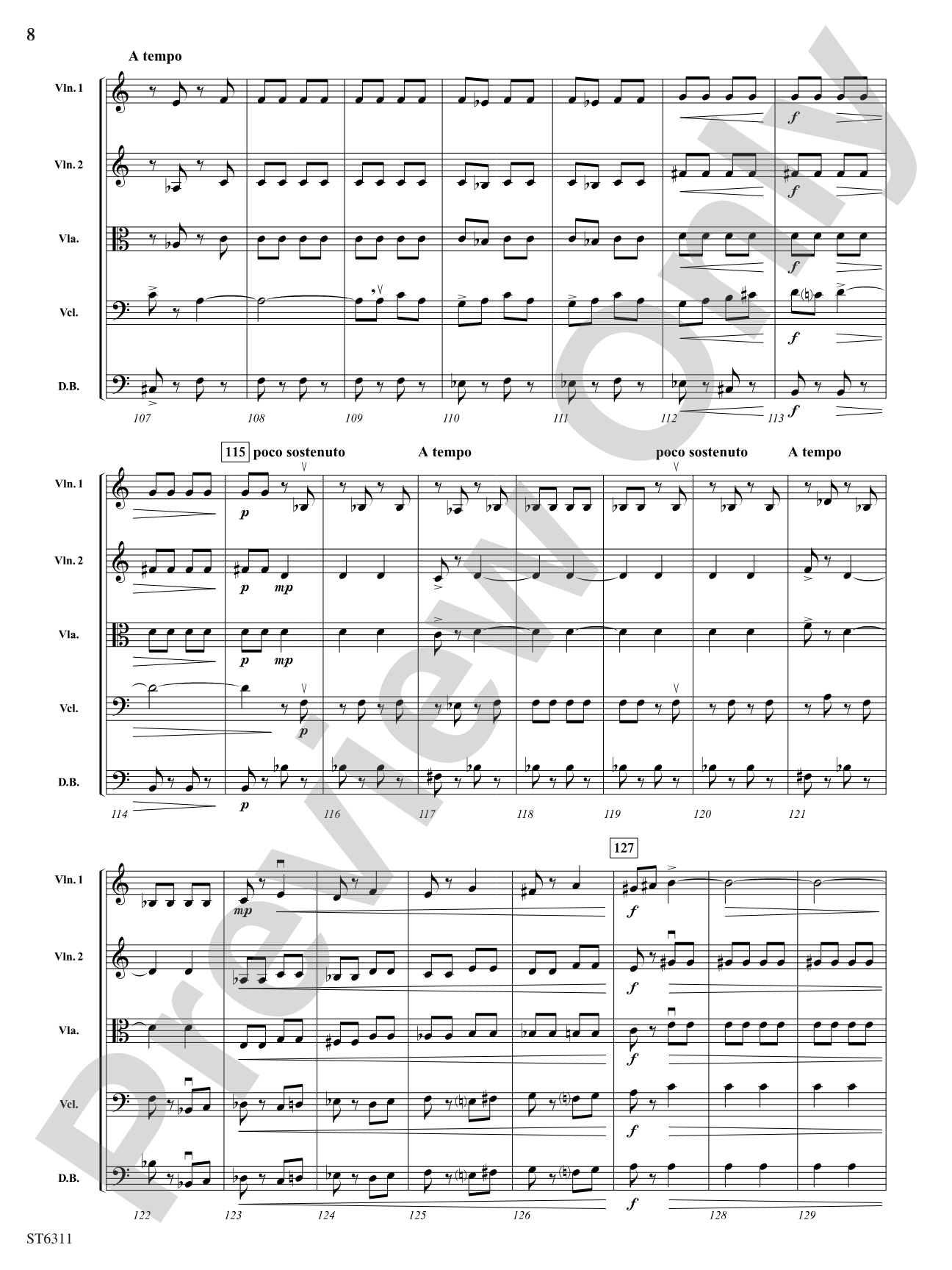 Allegro Barbaro: String Orchestra Conductor Score & Parts