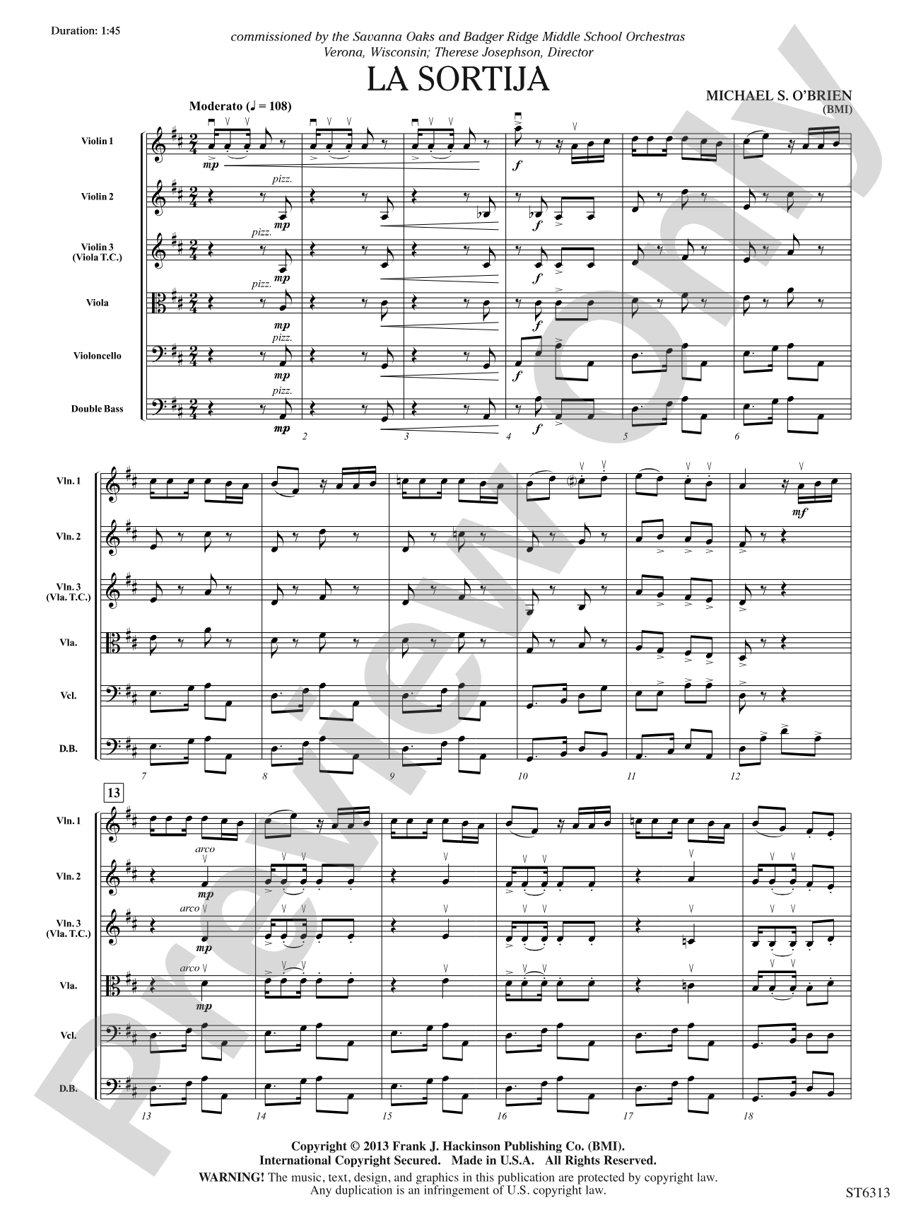 La sortija: String Orchestra Conductor Score & Parts