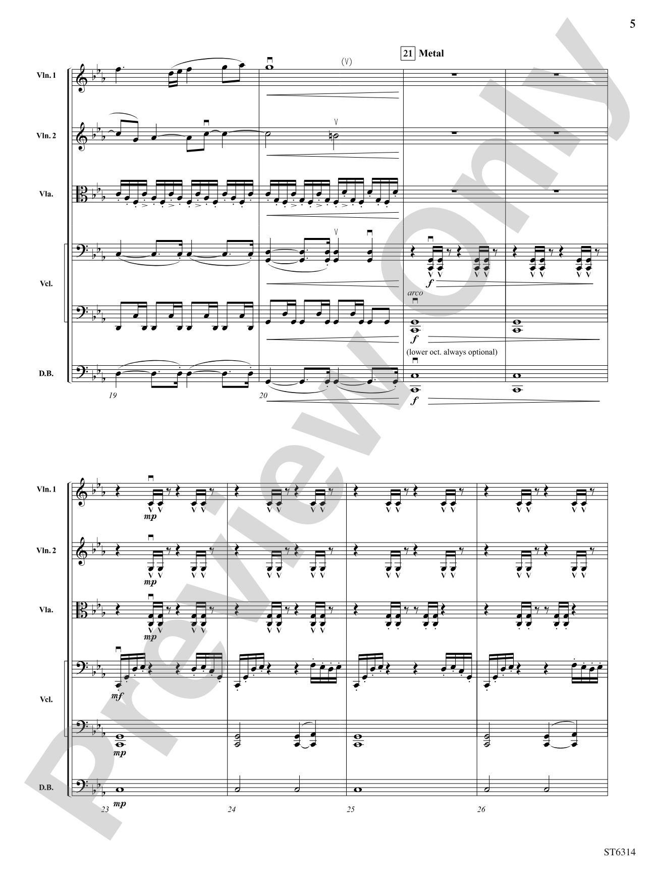 Lyric Metal: Score