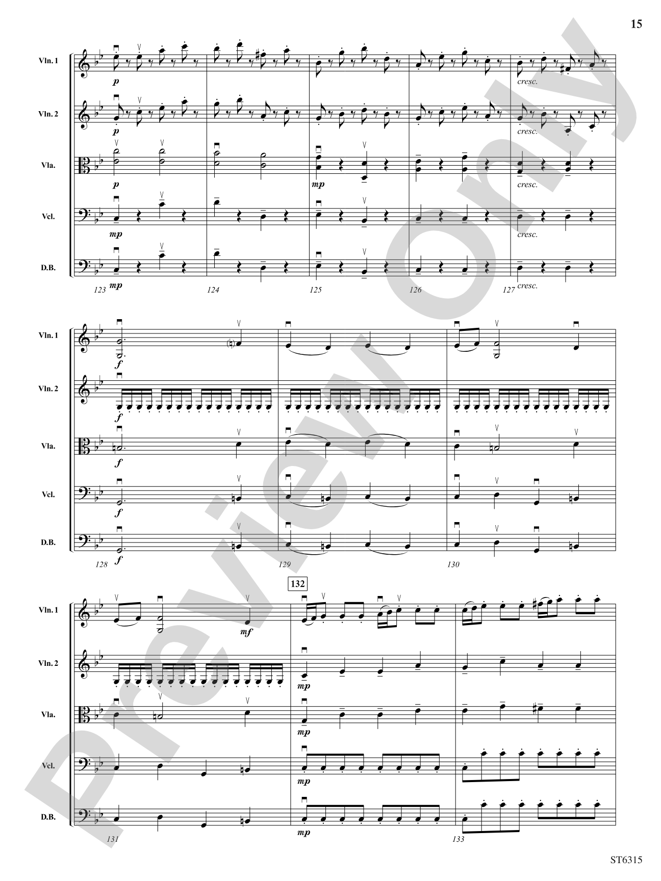 Allegro from Sinfonia No. 6: String Orchestra Conductor Score & Parts
