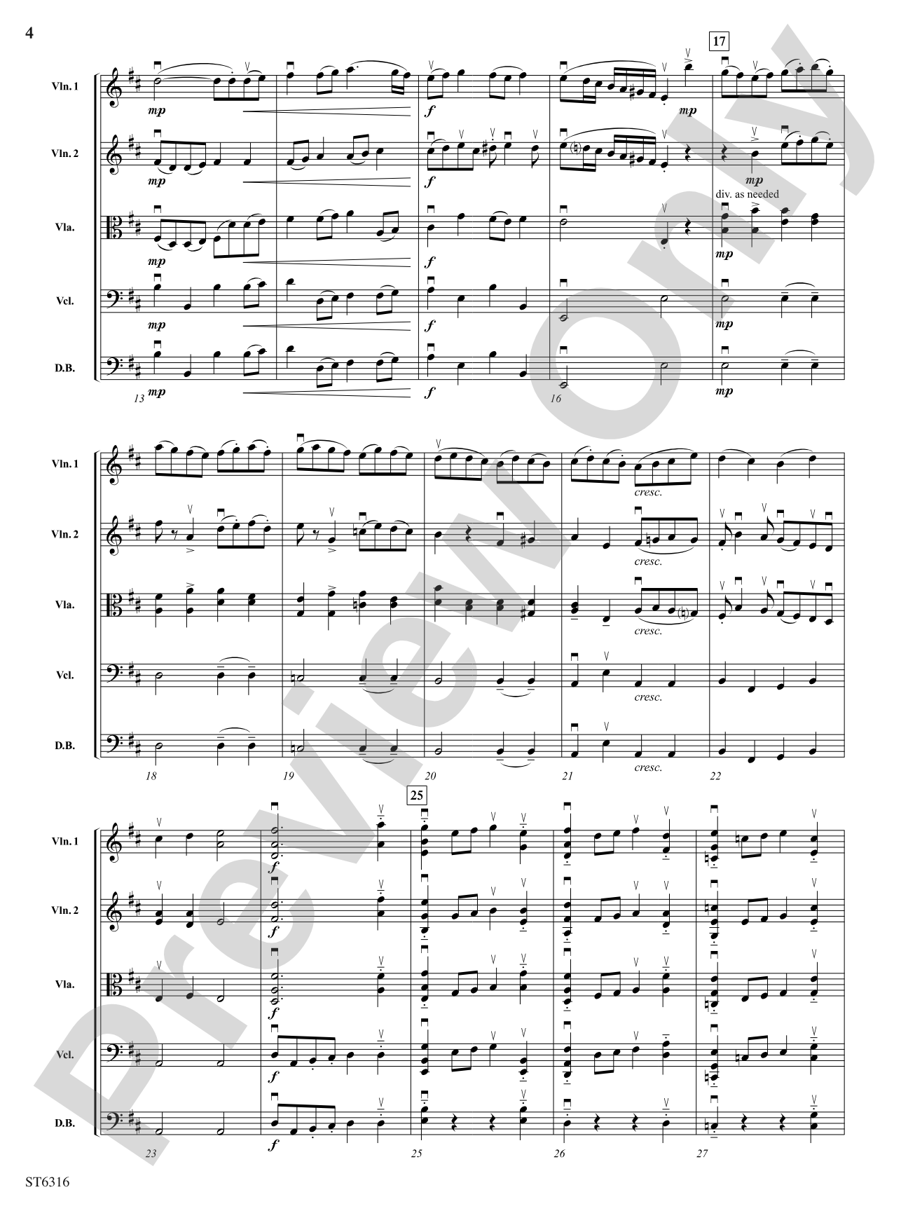 Balletto: String Orchestra Conductor Score & Parts