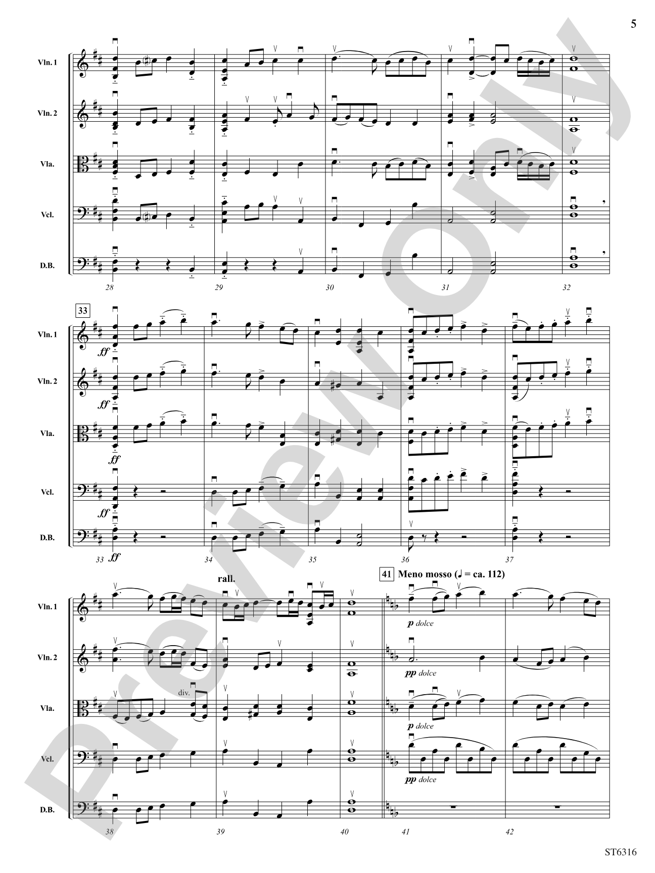 Balletto: String Orchestra Conductor Score & Parts