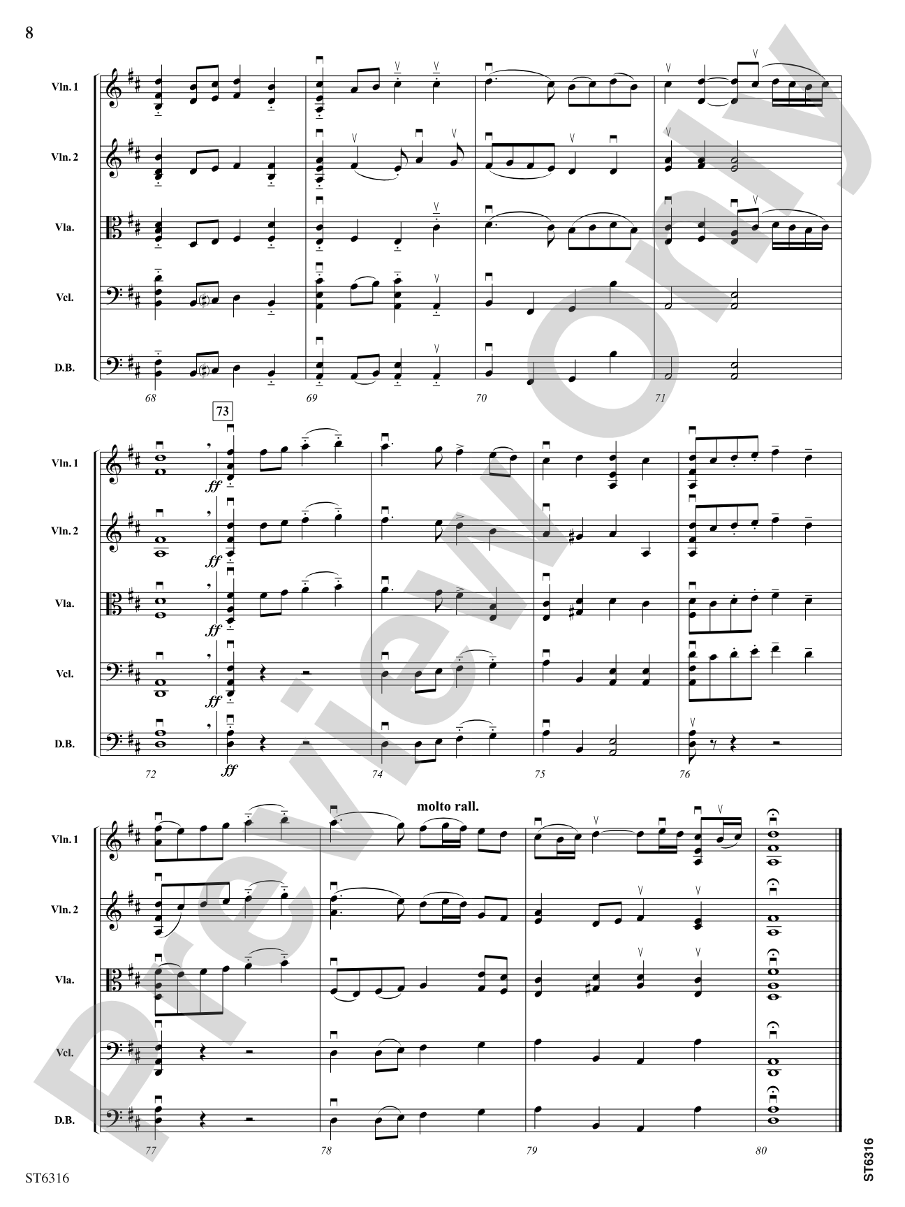Balletto: String Orchestra Conductor Score & Parts