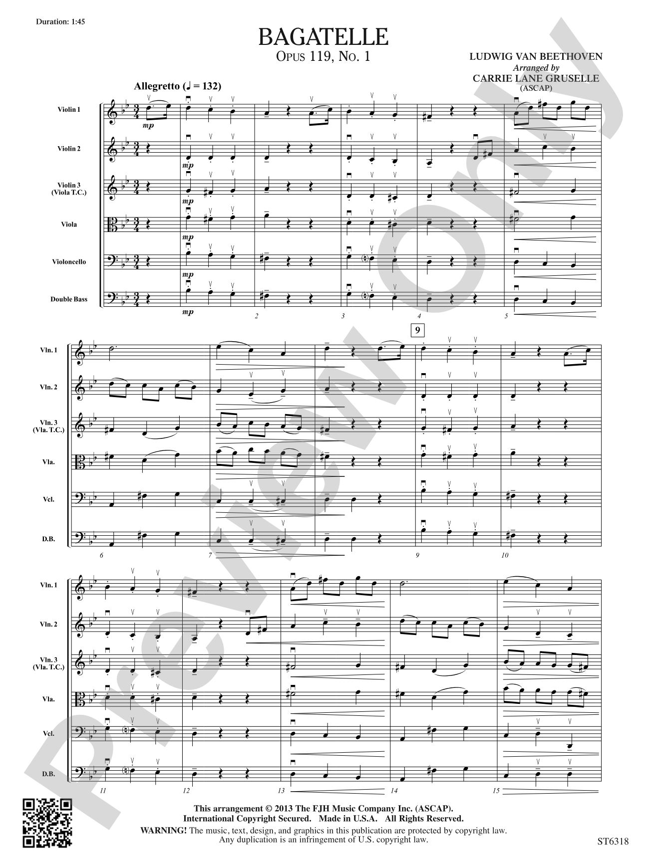 Bagatelle: String Orchestra Conductor Score & Parts