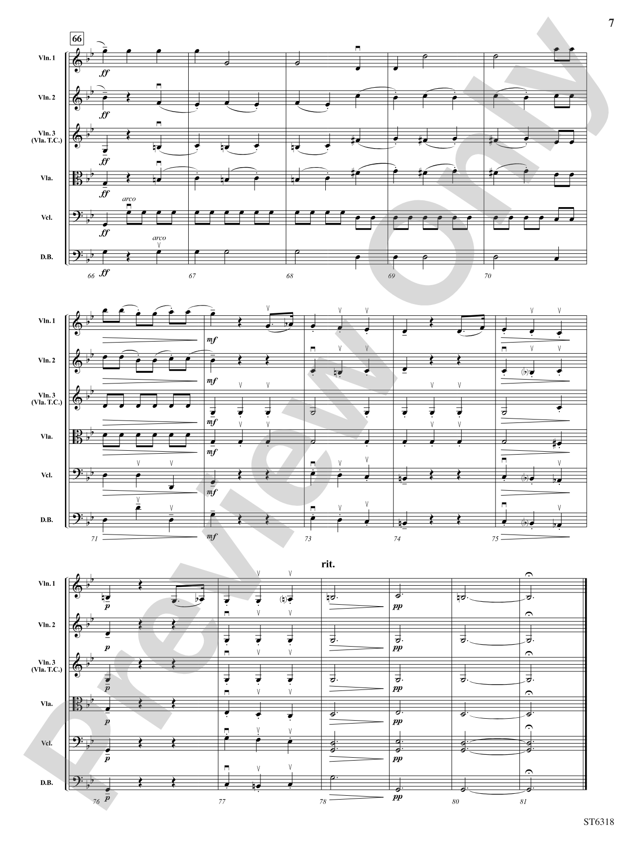 Bagatelle: String Orchestra Conductor Score & Parts