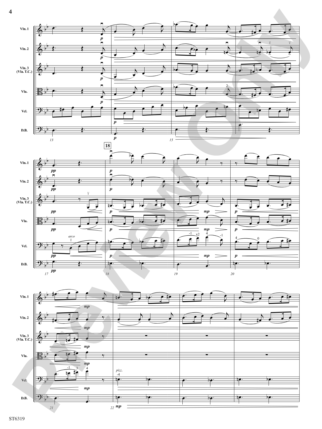Sicilienne: String Orchestra Conductor Score & Parts