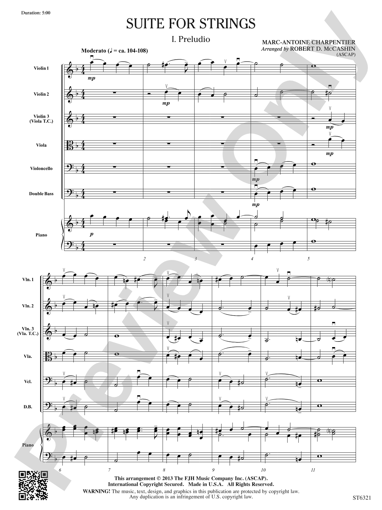 Suite for Strings: String Orchestra Conductor Score & Parts