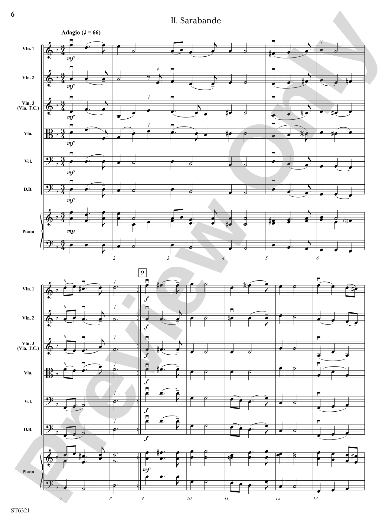 Suite for Strings: String Orchestra Conductor Score & Parts