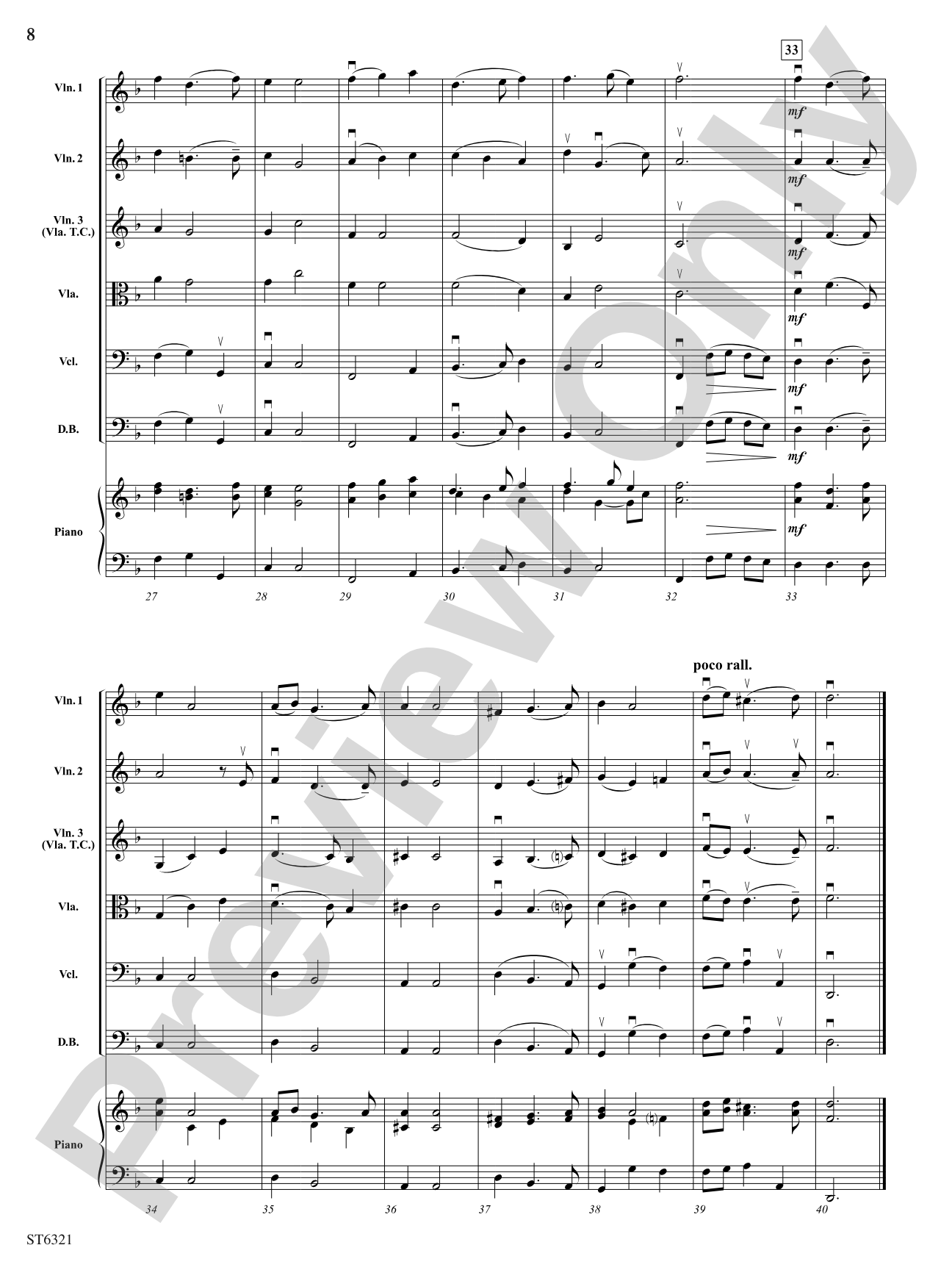 Suite for Strings: String Orchestra Conductor Score & Parts