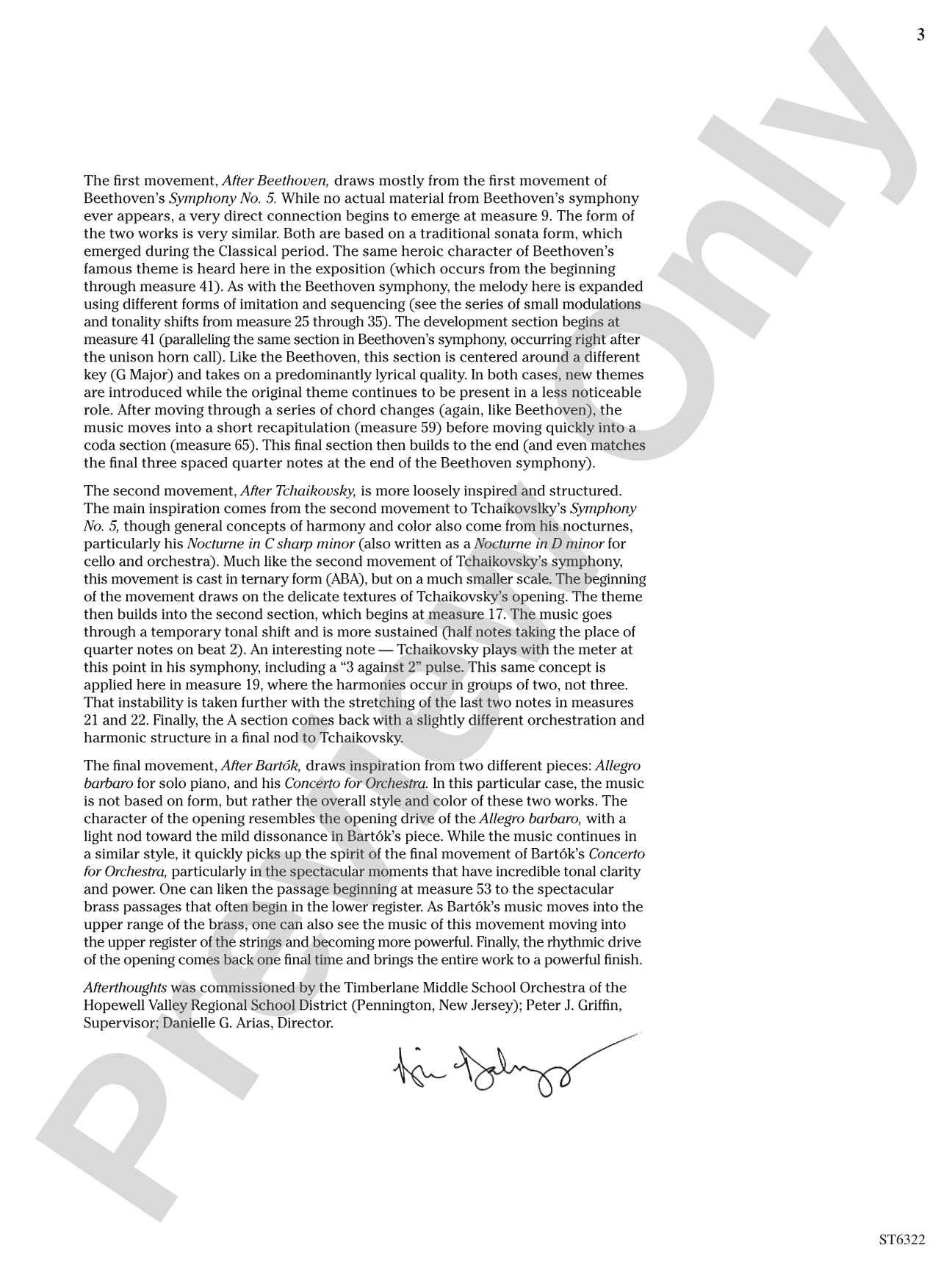 Afterthoughts: String Orchestra Conductor Score & Parts